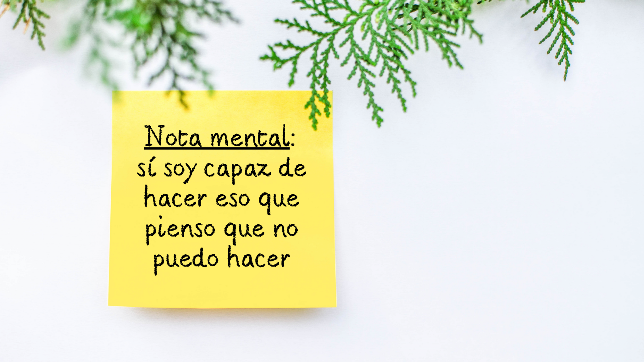 Sí soy capaz de hacer eso que pienso que pienso que no puedo hacer